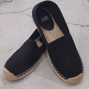 Eileen Fisher Black Slip-On Espadrilles Women's SIZE 10 EUC